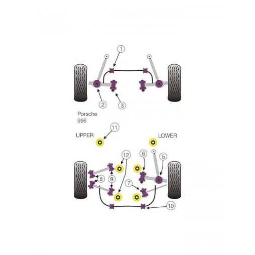 Silent-Bloc Powerflex Bras Avant Intérieur Porsche 996 1997 - 2005 (2 Pièces) Silent-Bloc Powerflex Bras Avant Intérieur Porsche 996 1997 - 2005 (2 Pièces)