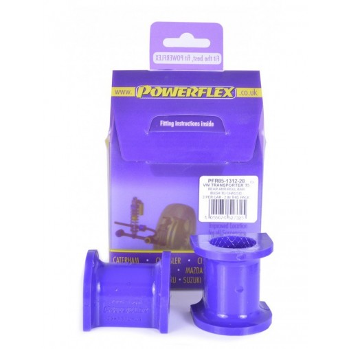 Silent-Bloc Powerflex Barre Anti-Roulis Arrière sur Châssis 28mm Volkswagen T5 Transporter inclu 4Motion (2003-2015) Silent-Bloc Powerflex Barre Anti-Roulis Arrière sur Châssis 28mm Volkswagen T5 Transporter inclu 4Motion (2003-2015)