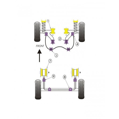 Silent-Bloc Powerflex Barre Anti-Roulis Arrière Volkswagen Golf 1 (2 Pièces) Silent-Bloc Powerflex Barre Anti-Roulis Arrière Volkswagen Golf 1 (2 Pièces)