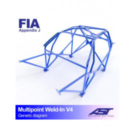 Arceau AST Multipoints à souder FIA 10 points pour FORD Escort (Mk5) (Mk5) 3-portes Coupe FWD