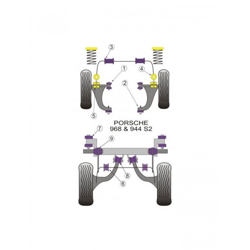 Silent-Bloc Powerflex Barre Anti-Roulis Porsche 944 20mm (2 Pièces)