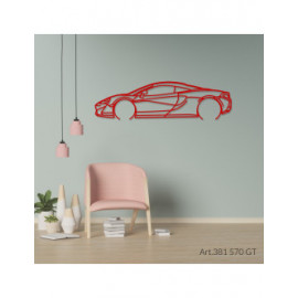 Décoration à poser Art Design support acier - silhouette McLaren 570GT