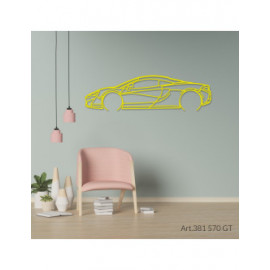 Décoration à poser Art Design support acier - silhouette McLaren 570GT