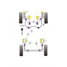 Silent-Bloc Powerflex Arrière Triangle Avant Volkswagen Golf 1 (2 Pièces)