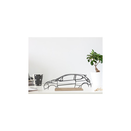 Décoration à poser Art Design support bois - silhouette Lancia DELTA EVO