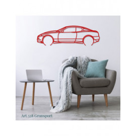 Décoration à poser Art Design support bois - silhouette Maserati GRANSPORT