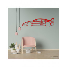 Décoration à poser Art Design support bois - silhouette Ferrari F40