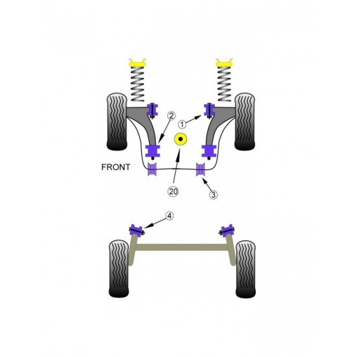 Silent-Bloc Powerflex Barre Anti-Roulis Avant Seat après 2002 20mm (2 Pièces) Silent-Bloc Powerflex Barre Anti-Roulis Avant Seat après 2002 20mm (2 Pièces)