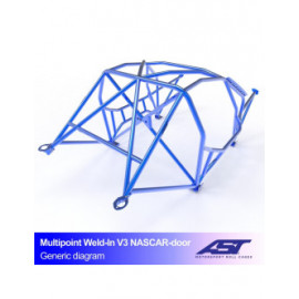 Arceau AST Drift (Type Nascar) structure à souder FIA 10 points pour NISSAN SILVIA (S14) 2-portes Coupe