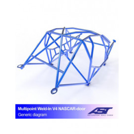 Arceau AST Drift (Type Nascar) structure à souder FIA 10 points pour NISSAN Silvia (PS13) 2-portes Coupe