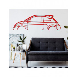 Décoration à poser Art Design support acier - silhouette Fiat 500-695