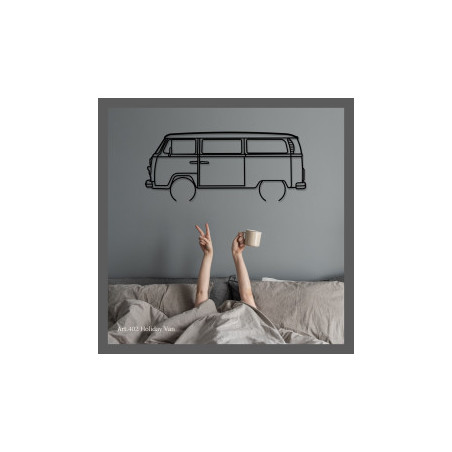 Décoration murale Art Design - silhouette VW T2 HOLIDAY VAN