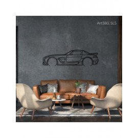 Décoration à poser Art Design support acier - silhouette Mercedes SLS extension