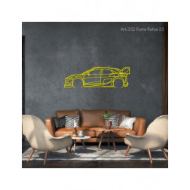 Décoration à poser Art Design support acier - silhouette Ford PUMA RALLYE 23