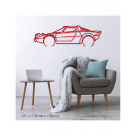 Décoration à poser Art Design support acier - silhouette Lancia STRATOS CLASSIC