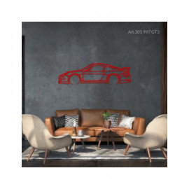 Décoration murale Art Design - silhouette Porsche 997 GT3