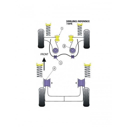 Silent-Bloc Powerflex Bras Arrière Ford Puma / Ford Fiesta MK4 (2 Pièces)