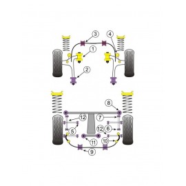 Silent-Bloc Powerflex Barre Anti-Roulis Avant Subaru WRX / STi 01-07 19mm (2 Pièces)