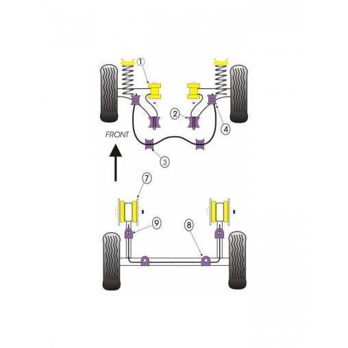 Silent-Bloc Powerflex Barre Anti-Roulis Volkswagen Golf 1 (2 Pièces) Silent-Bloc Powerflex Barre Anti-Roulis Volkswagen Golf 1 (2 Pièces)