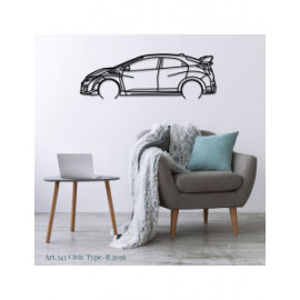 Décoration à poser Art Design support acier - silhouette Nissan CIVIC TYPE R 2016 Décoration à poser Art Design support acier - silhouette Nissan CIVIC TYPE R 2016