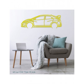 Décoration à poser Art Design support acier - silhouette Nissan CIVIC TYPE R 2016 Décoration à poser Art Design support acier - silhouette Nissan CIVIC TYPE R 2016