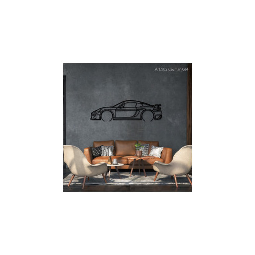 Décoration murale Art Design - silhouette Porsche CAYMAN GT4 Décoration murale Art Design - silhouette Porsche CAYMAN GT4