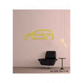 Décoration murale Art Design - silhouette Renault CLIO 3 V6 Décoration murale Art Design - silhouette Renault CLIO 3 V6