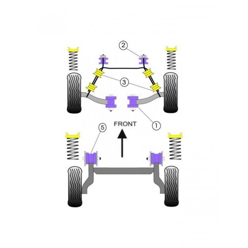 Silent-Bloc Powerflex Bras Arrière Opel Corsa B / Tigra (2 Pièces) Silent-Bloc Powerflex Bras Arrière Opel Corsa B / Tigra (2 Pièces)