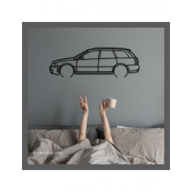 Décoration à poser Art Design support acier - silhouette Audi RS4 2000 Décoration à poser Art Design support acier - silhouette Audi RS4 2000
