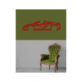 Décoration à poser Art Design support acier - silhouette McLaren 570S SPIDER