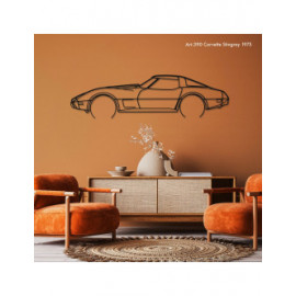 Décoration murale Art Design - silhouette Chevrolet CORVETTE STINGRAY 1975