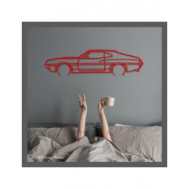 Décoration à poser Art Design support acier - silhouette Ford GRAN TORINO