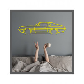 Décoration à poser Art Design support acier - silhouette Ford GRAN TORINO