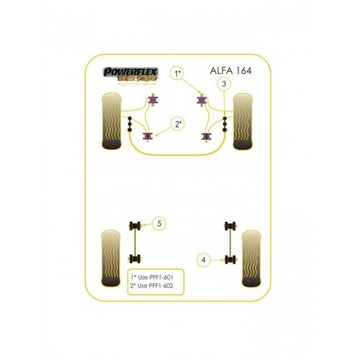 Silent-Bloc Powerflex Black Barre Anti-Roulis Avant Alfa Romeo 164 + TS (2 Pièces) Silent-Bloc Powerflex Black Barre Anti-Roulis Avant Alfa Romeo 164 + TS (2 Pièces)