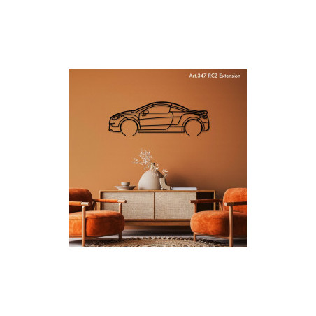 Décoration murale Art Design - silhouette Peugeot RCZ extension
