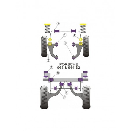 Silent-Bloc Powerflex Barre Anti-Roulis Porsche 944 23mm (2 Pièces)