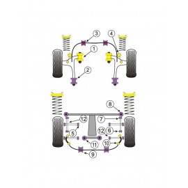 Silent-Bloc Powerflex Barre Anti-Roulis Avant Subaru WRX / STi 01-07 20mm (2 Pièces)