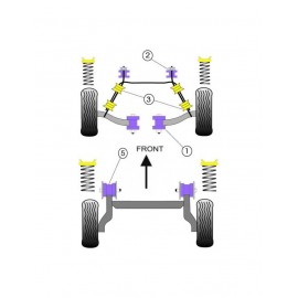 Silent-Bloc Powerflex Barre Anti-Roulis Diamètre 20mm Opel Corsa (4 Pièces)