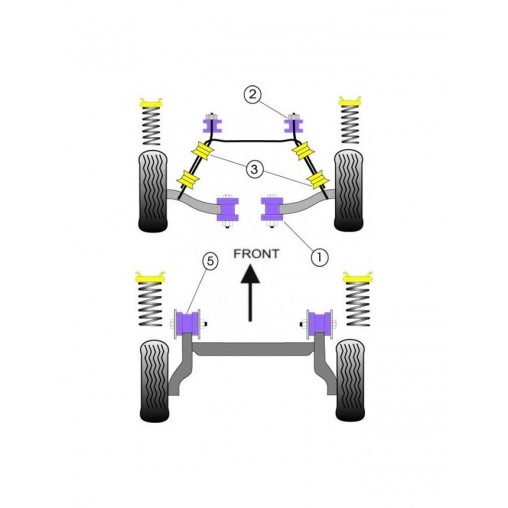 Silent-Bloc Powerflex Barre Anti-Roulis Diamètre 20mm Opel Corsa (4 Pièces)