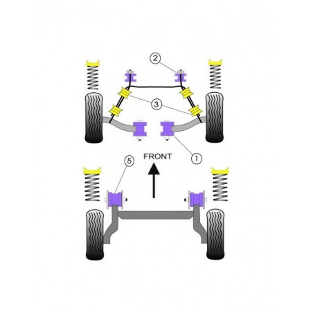 Silent-Bloc Powerflex Barre Anti-Roulis Diamètre 20mm Opel Corsa (4 Pièces)