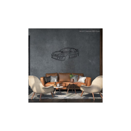 Décoration murale Art Design - silhouette Subaru IMPREZA 22 B FRONT