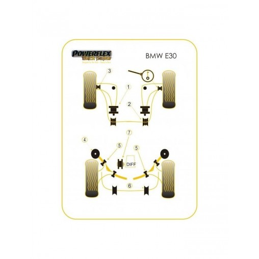 Silent-Bloc Powerflex Black Support Arrière Diff BMW E30 (1 Pièce) Silent-Bloc Powerflex Black Support Arrière Diff BMW E30 (1 Pièce)