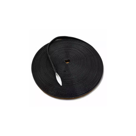 Gaine isolante fibre de verre siliconée noire OBP 260°C Longueur 1m