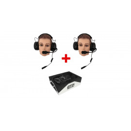 Pack communication 2x casques de liaison GT2i Pro (connexion Stilo) + support Kielder® offert
