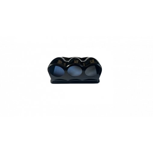 Support de manomètre triple Revotec de diamètre 52mm finition look carbone Support de manomètre triple Revotec de diamètre 52mm finition look carbone