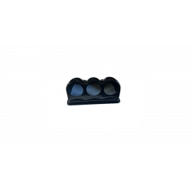 Support de manomètre triple Revotec de diamètre 52mm finition look carbone Support de manomètre triple Revotec de diamètre 52mm finition look carbone