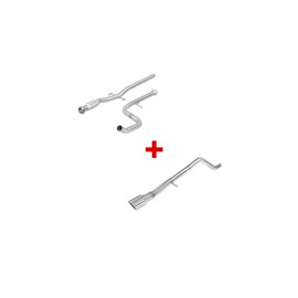 Pack échappement : tube central + terminal sans silencieux Peugeot 208 GTi phase 2