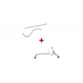 Pack échappement : tube central + terminal Inoxcar Suzuki Swift Sport Hybrid 1.4 (129cv) après 2020