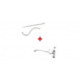 Pack échappement : tube central + terminal Inoxcar Suzuki Swift Sport 1.4 (140cv) après 2018