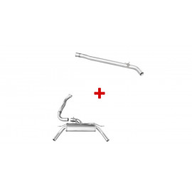 Pack échappement : tube central + terminal Inoxcar Renault Clio 4 RS